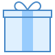 Подарочная коробка синего цвета